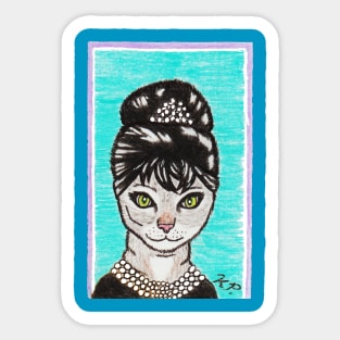 Purrrfect Breakfast at Tiffany's Sticker